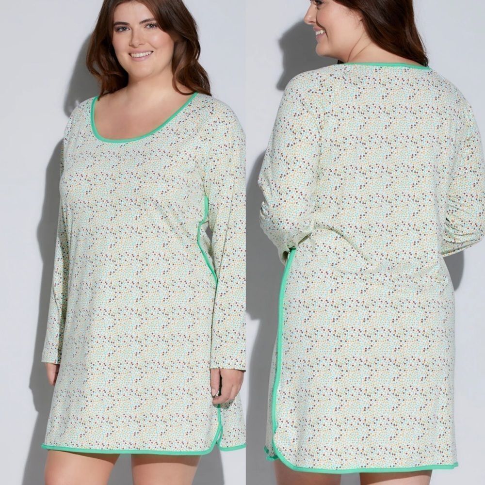 Cosabella‎ ditzy floral florida lounge sleep shirt nightie dress